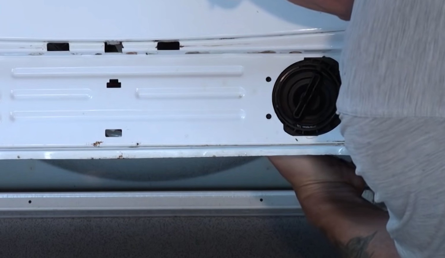 Filter On An Indesit Washing Machine pump housing